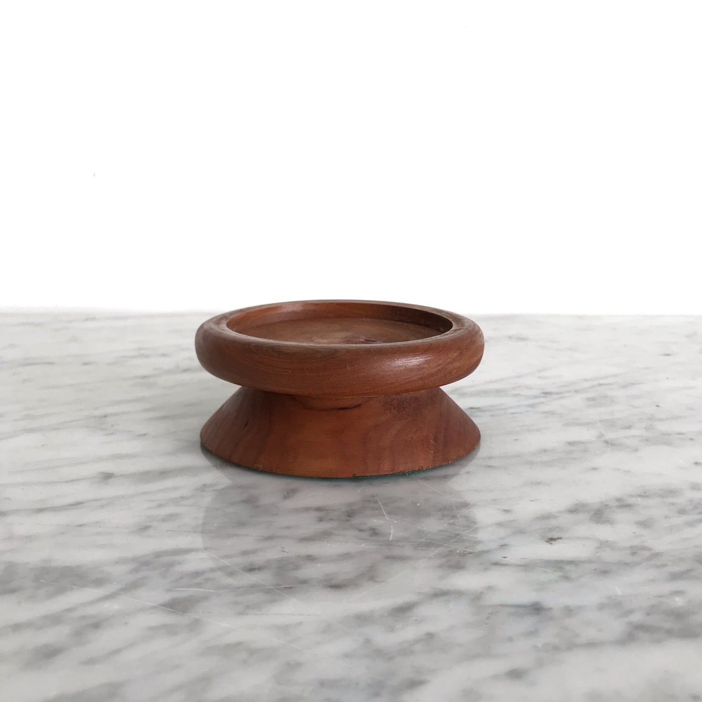 Vintage Wood Pillar Candle Holder