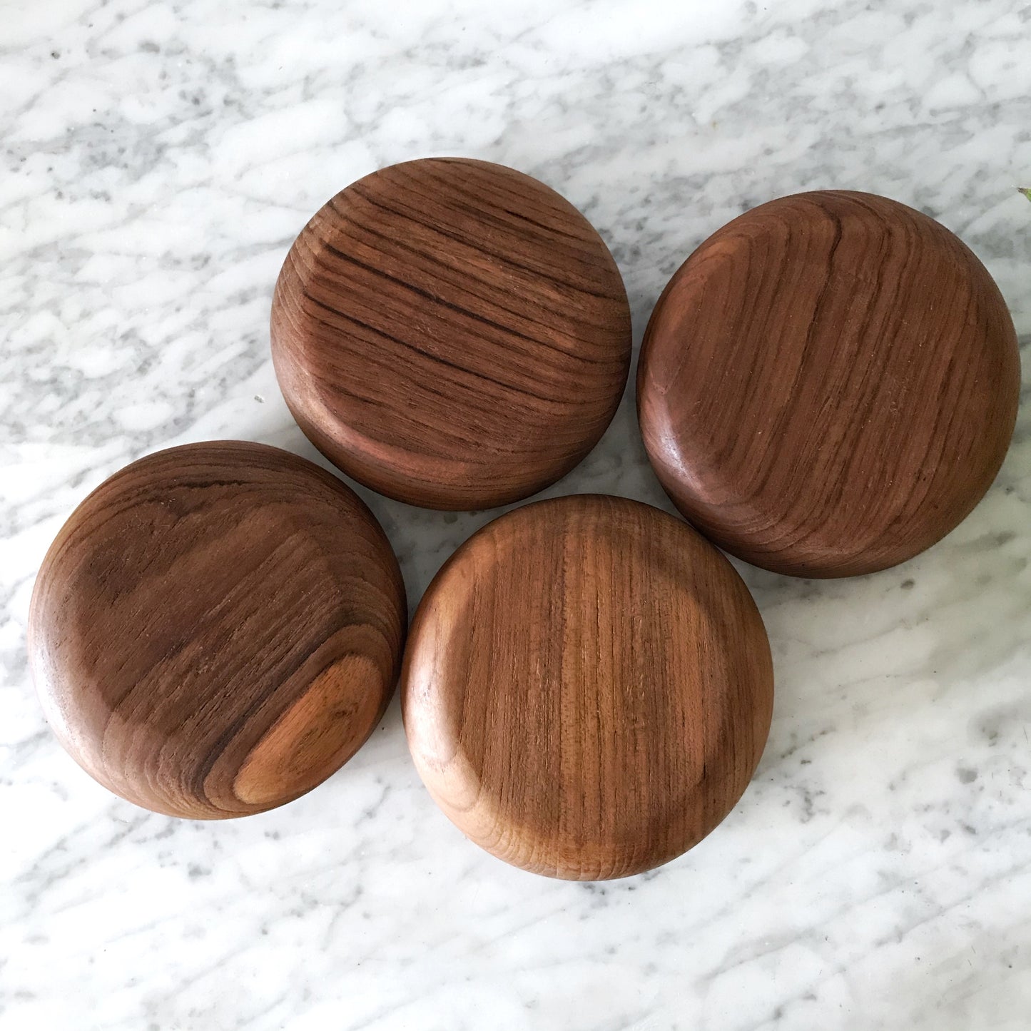 Set of 4 Vintage Turned Wood Bowls