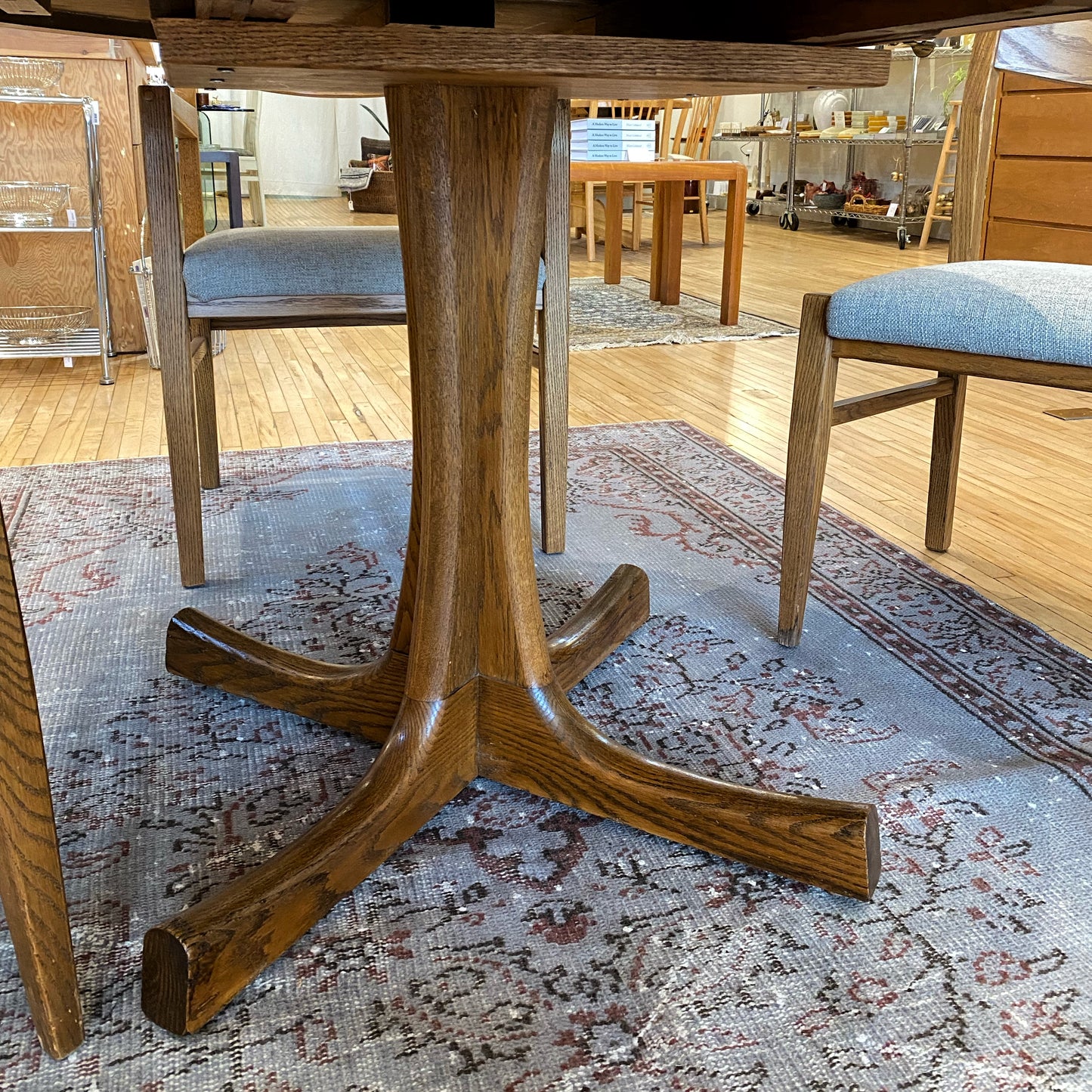 Vintage Solid Oak Dining Set by Conant Ball