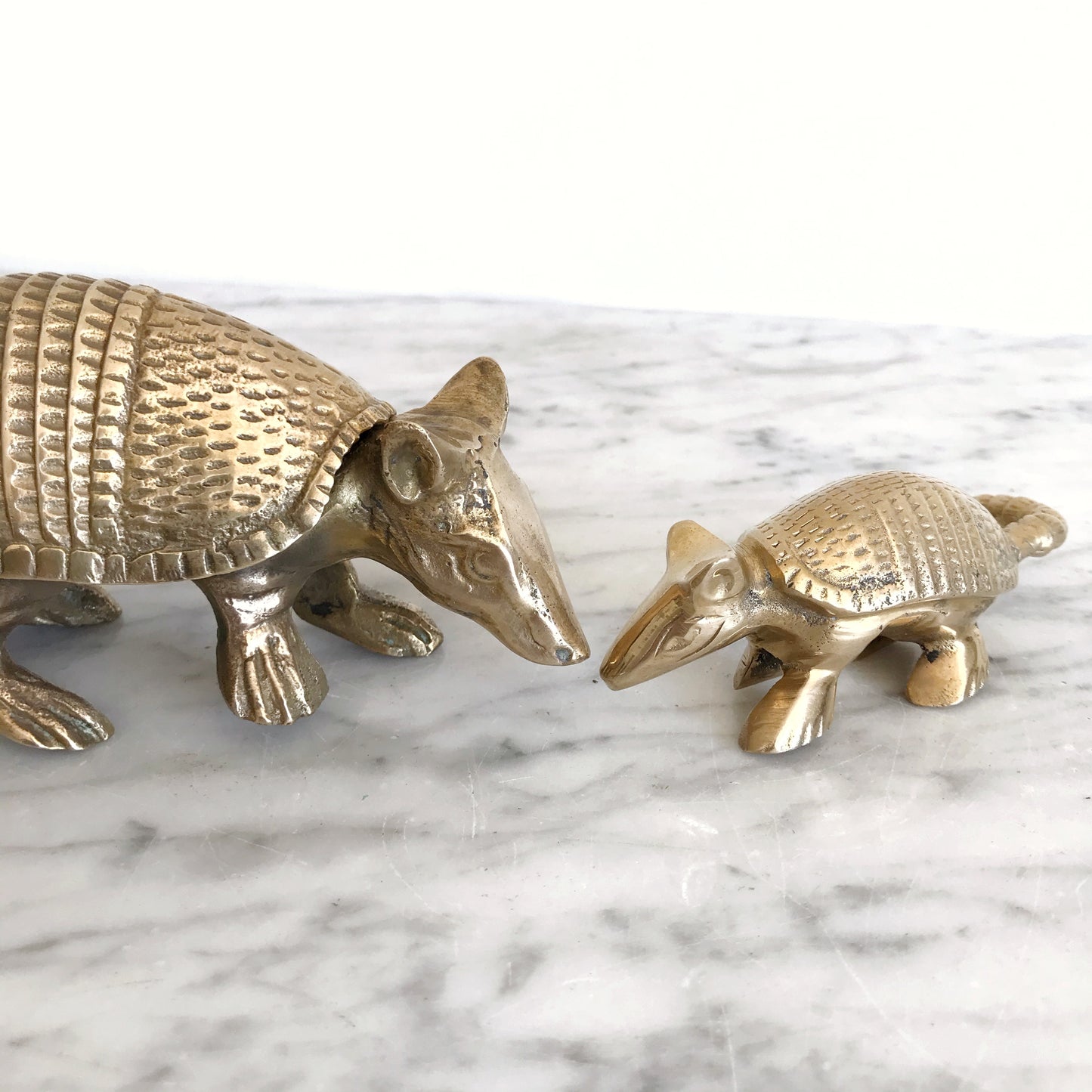 RESERVED: Small Vintage Brass Armadillo