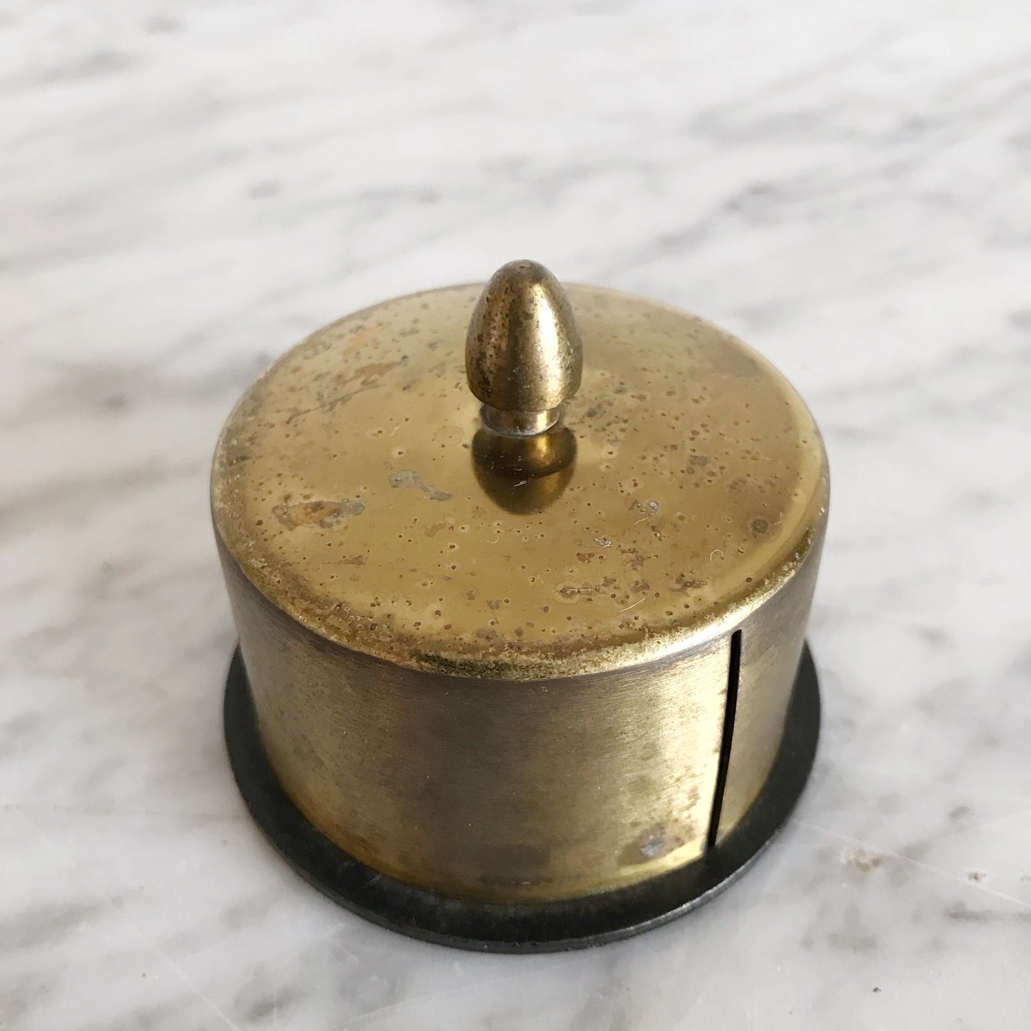 Vintage Brass Stamp Holder / Dispenser