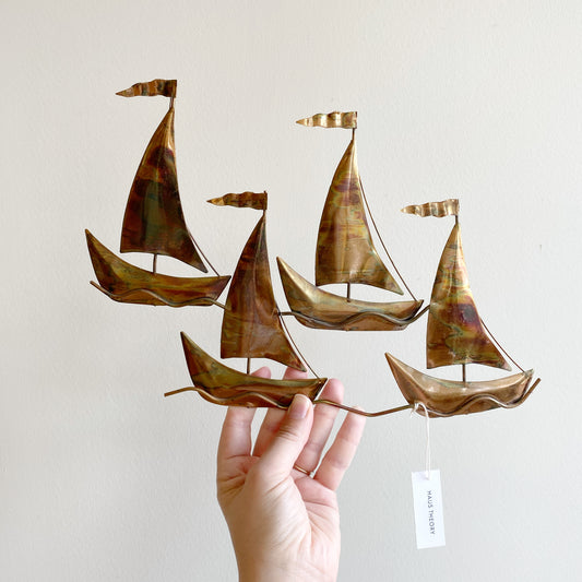 Vintage Metal Sailboat Wall Decor