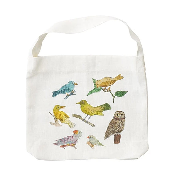 Isabelle Boinot Linen Bag: Birds