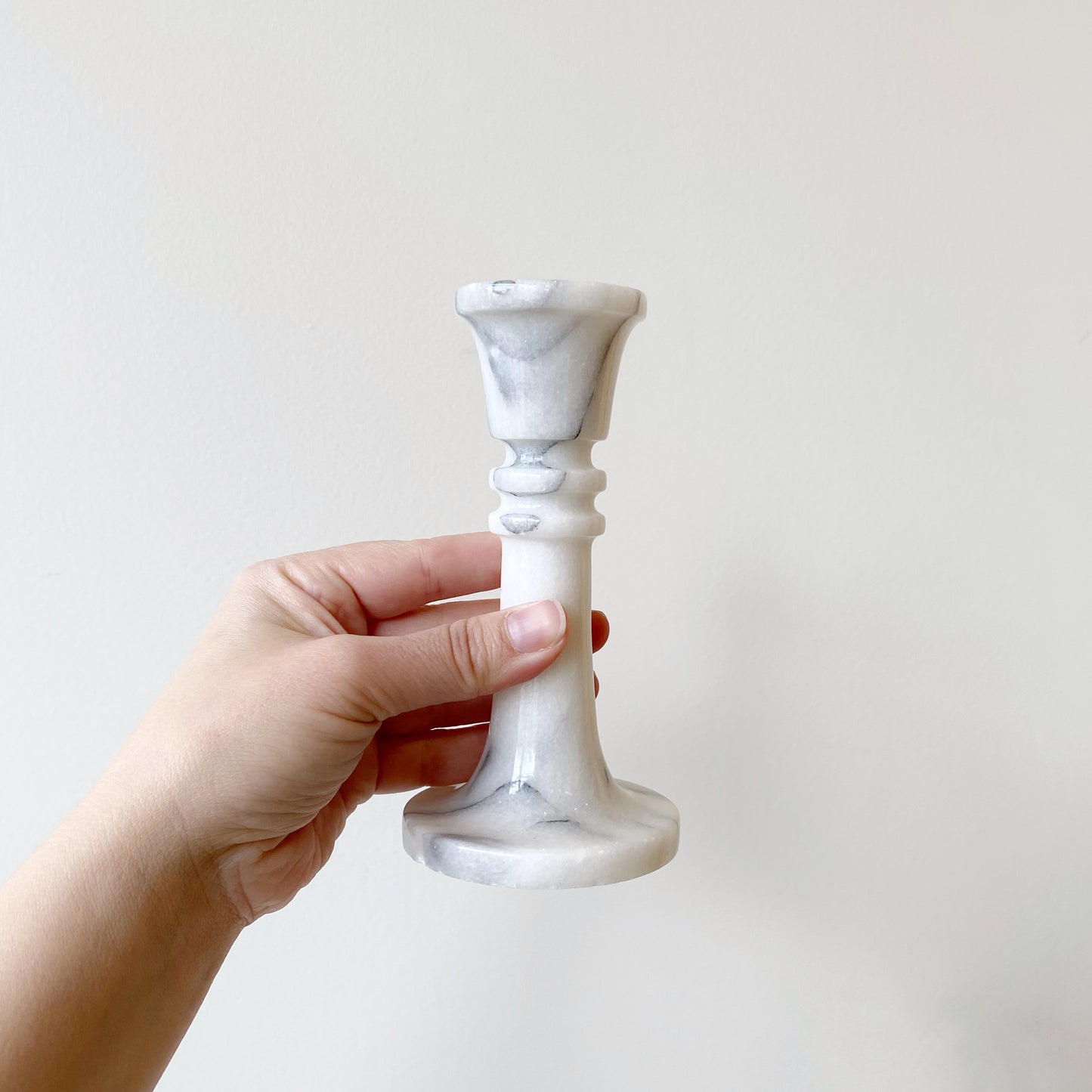 Pair of Marble Candlestick Holders