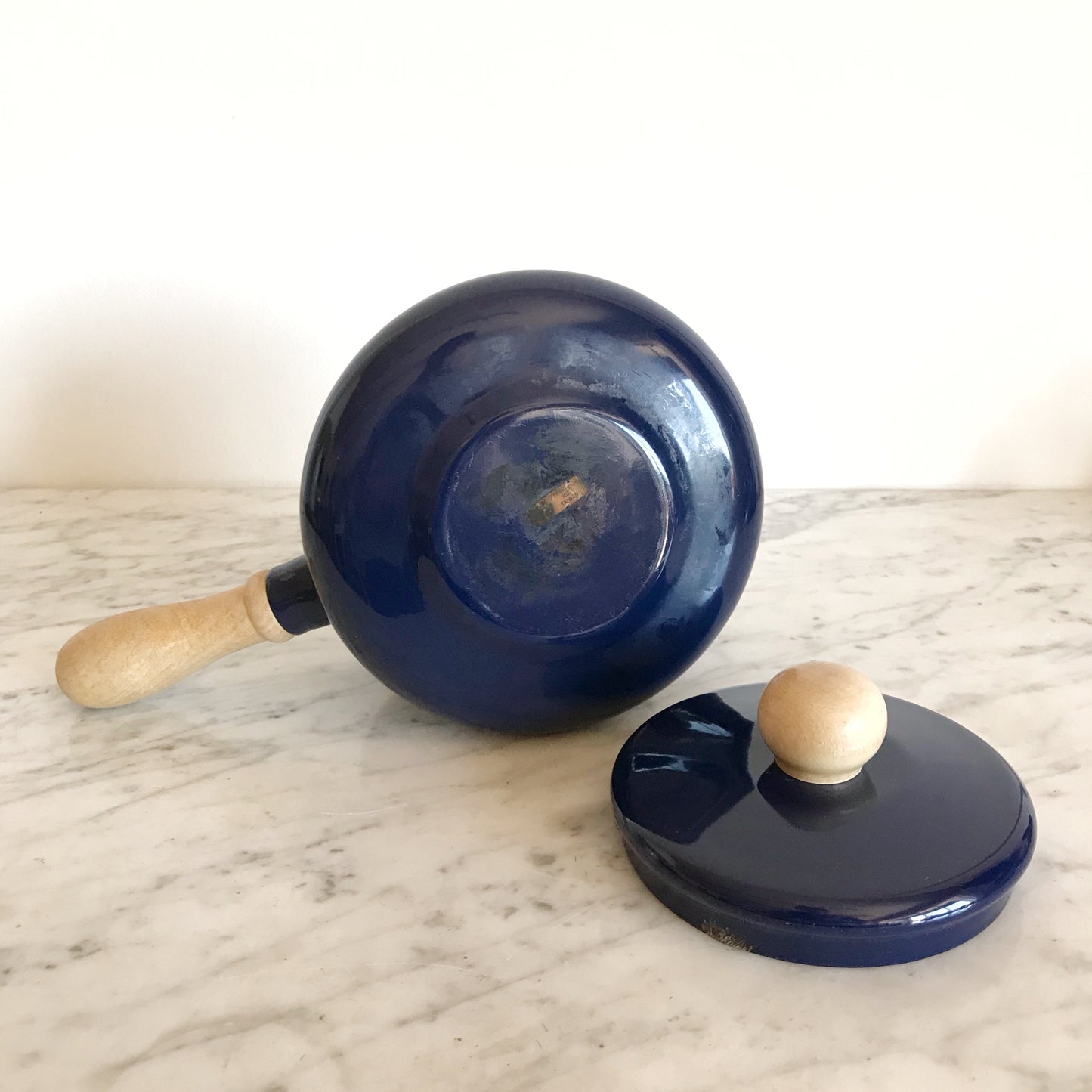 Vintage Blue Enamel Saucepan