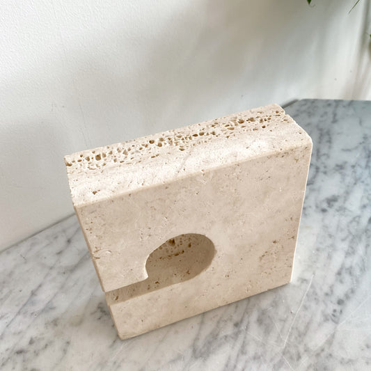 Vintage Travertine Stone Bookend