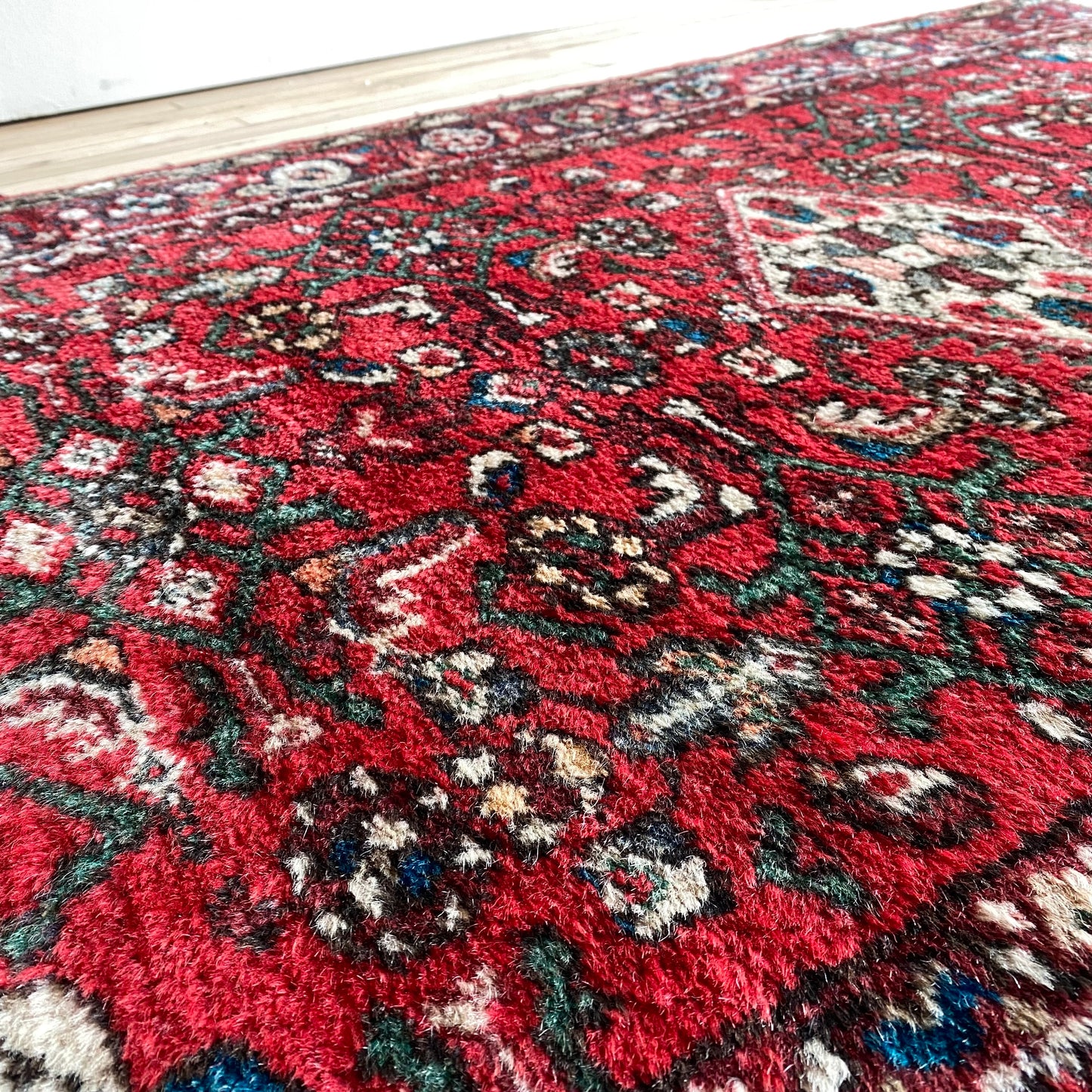 "MIRA" Vintage Hamadan Wool Rug (3'4" x 5')