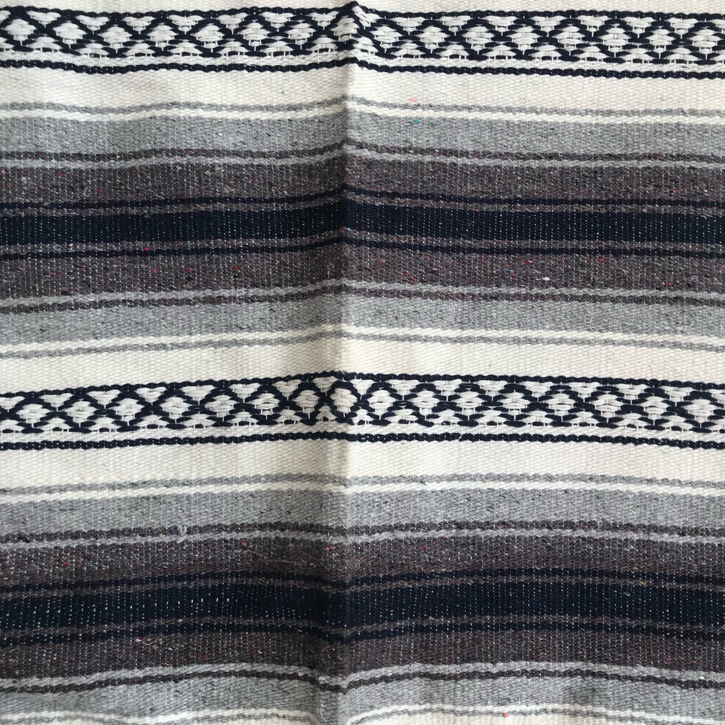 Vintage Hand-Loomed Woven Blanket, Mexico