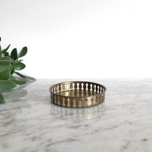 Small Decorative Vintage Brass Tray