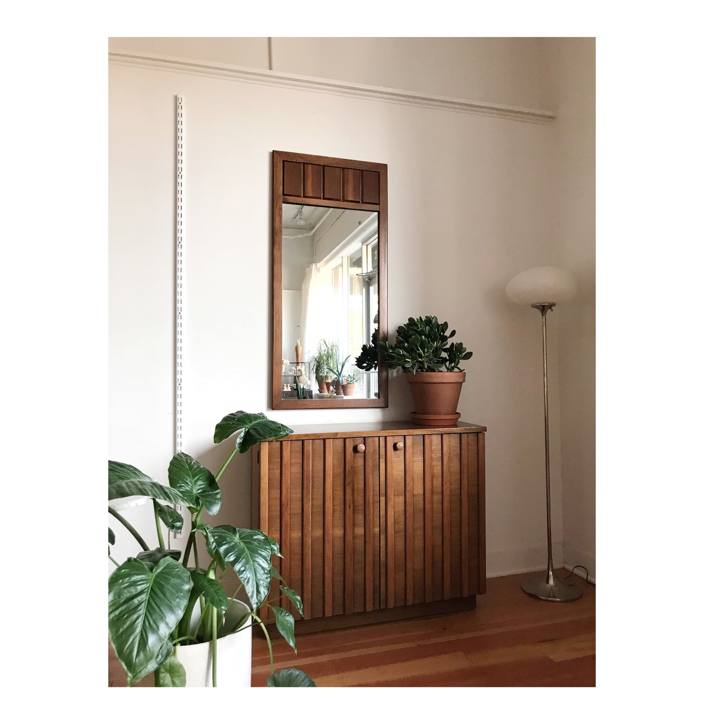 Vintage Modern Cabinet and Mirror Set