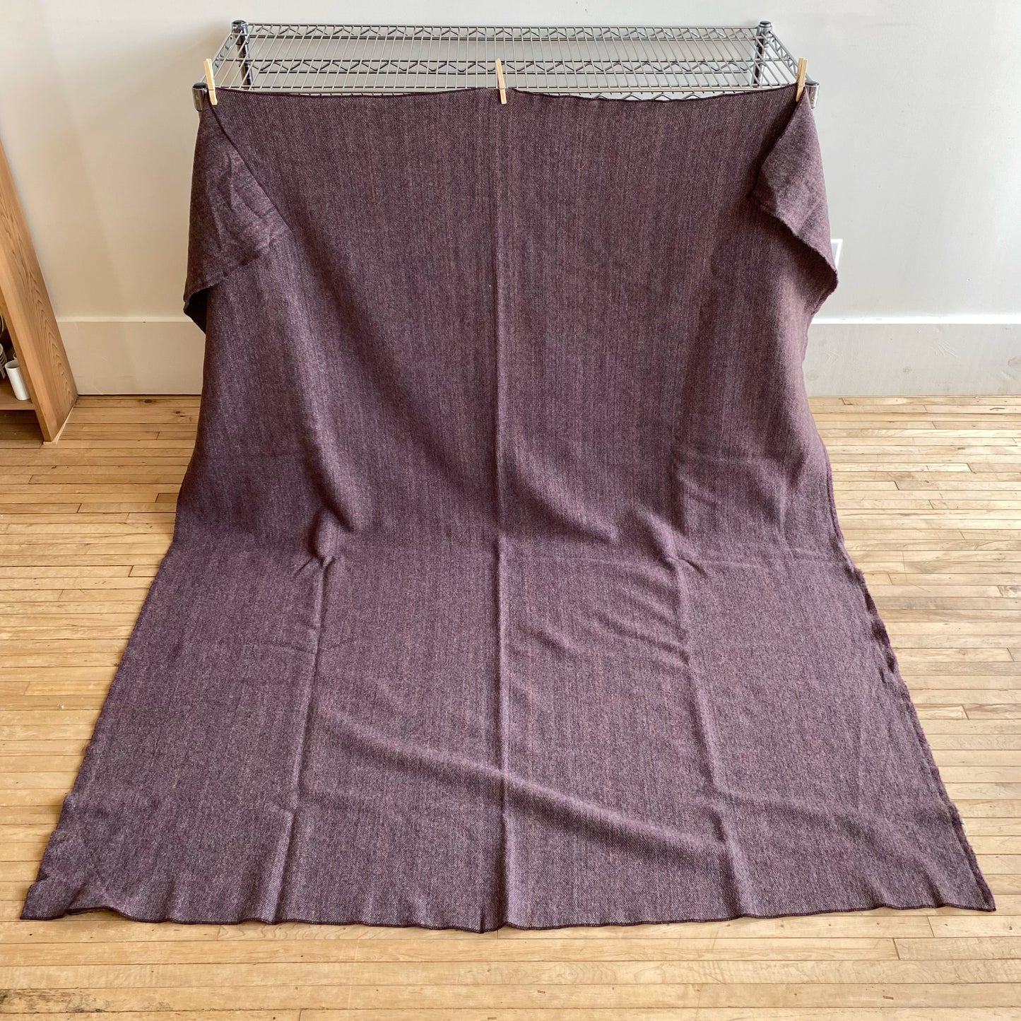 Vintage Eggplant Purple Wool Blanket, by Pearce Woolrich