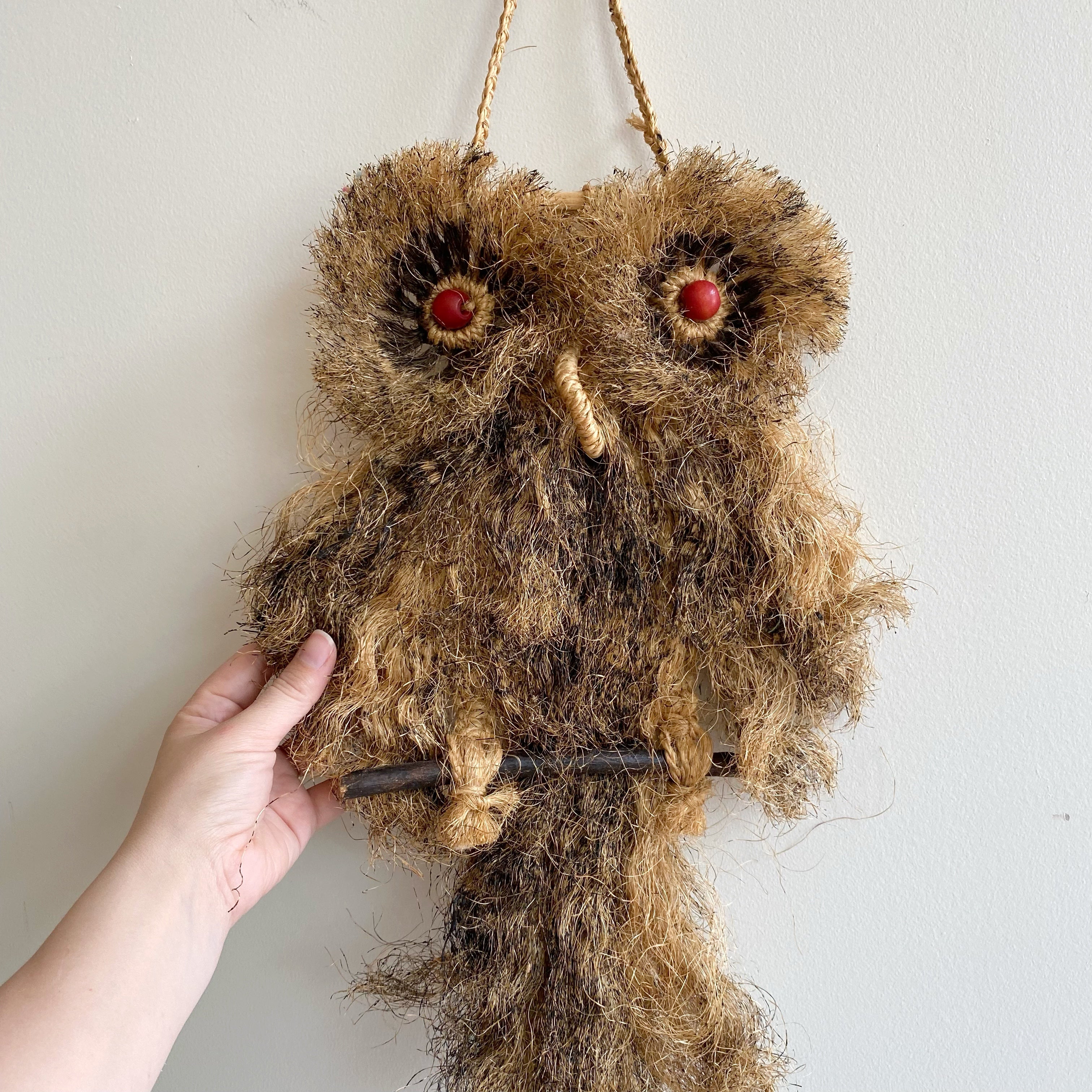 Macrame Owl with hotsell Hand Painted Eyes