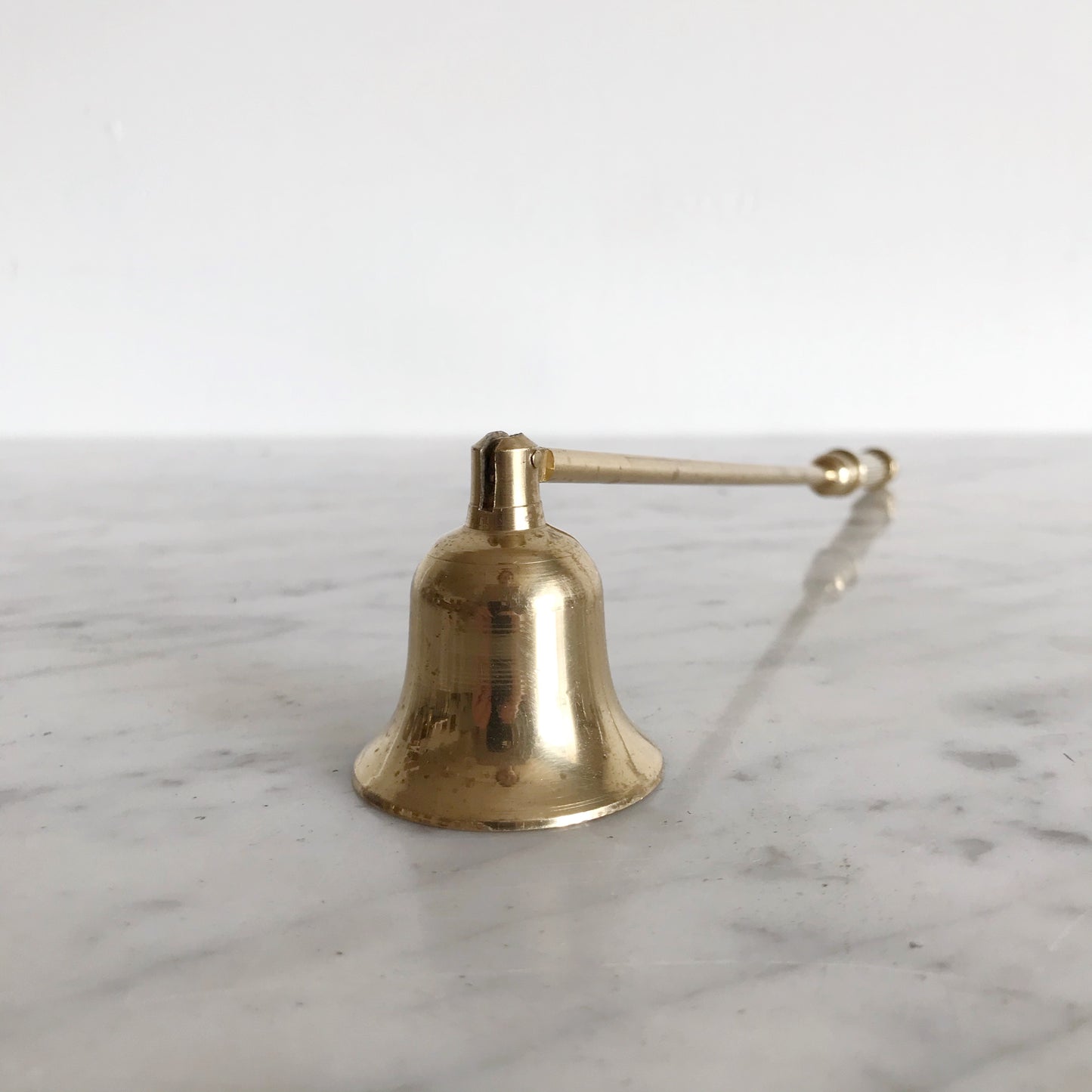 Vintage Brass Candle Snuffer with Fluted Handle