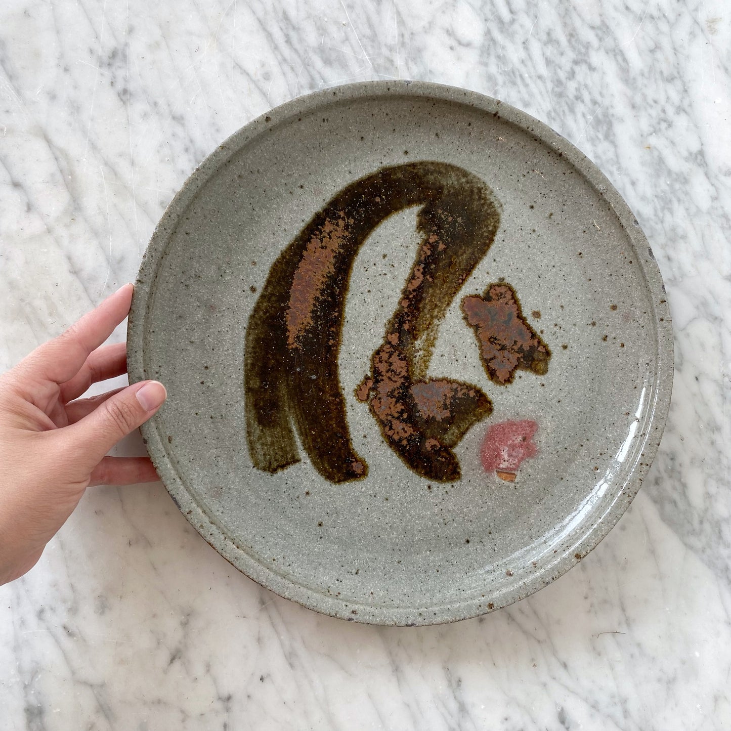 Handcrafted Pottery Platter, Circa 1967