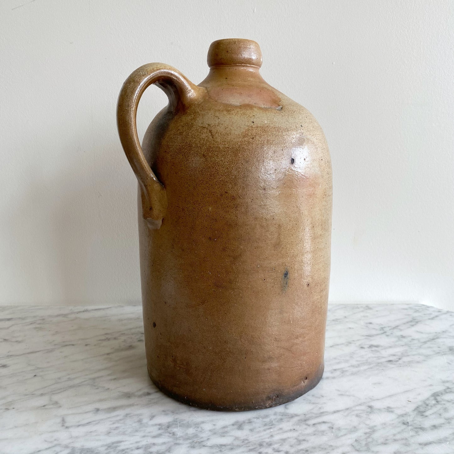 Giant Antique Salt Glaze Stoneware Jug, 15"