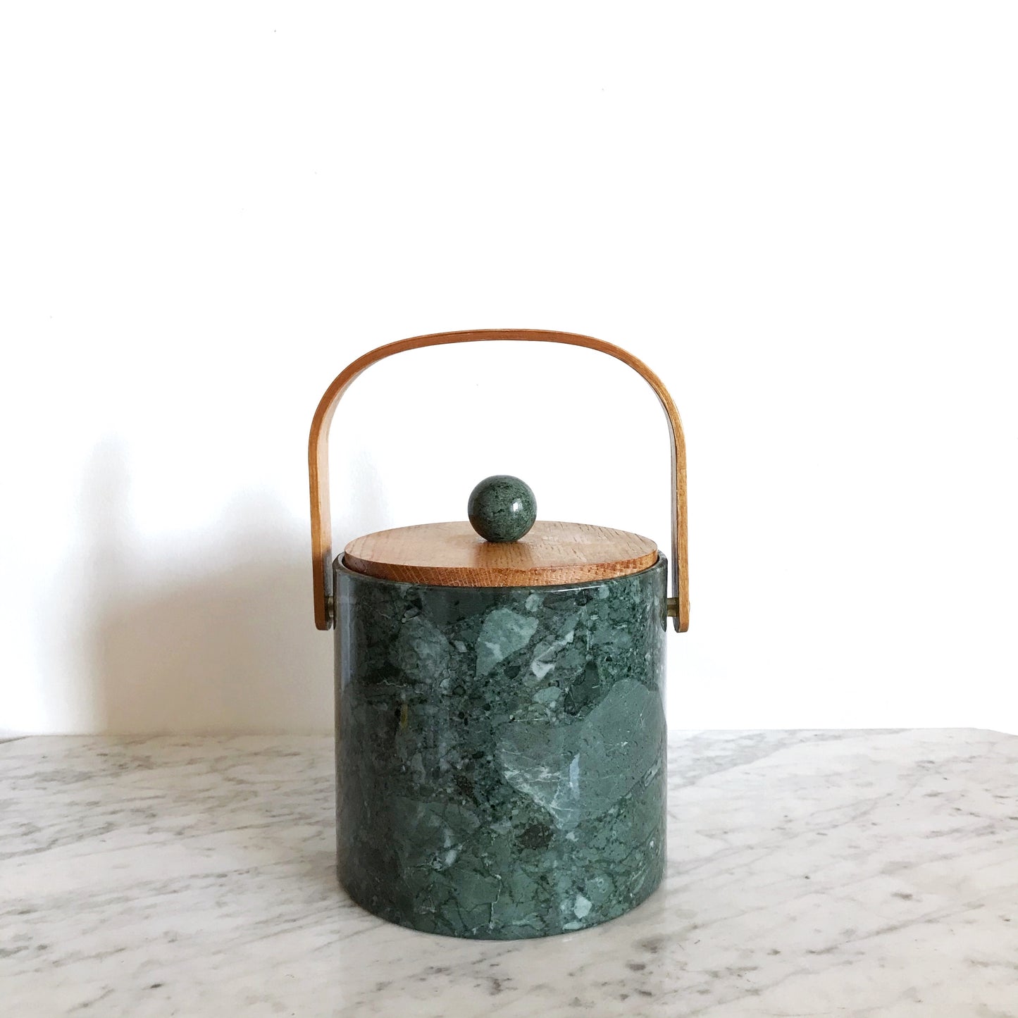 Vintage Faux-Marble Ice Bucket