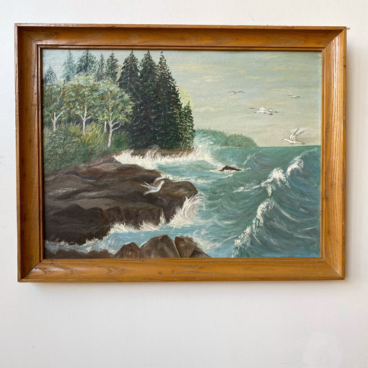 Vintage Original “North Shore” Oil Painting (1959)