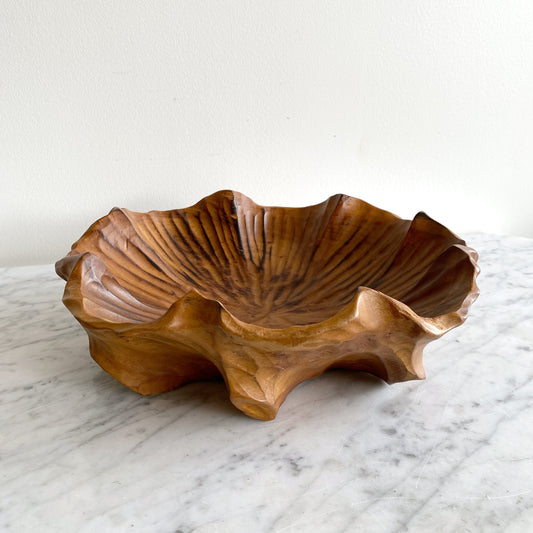 Found Carved Wooden Bowl