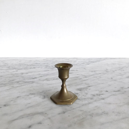 Small Vintage Brass Candle Holder