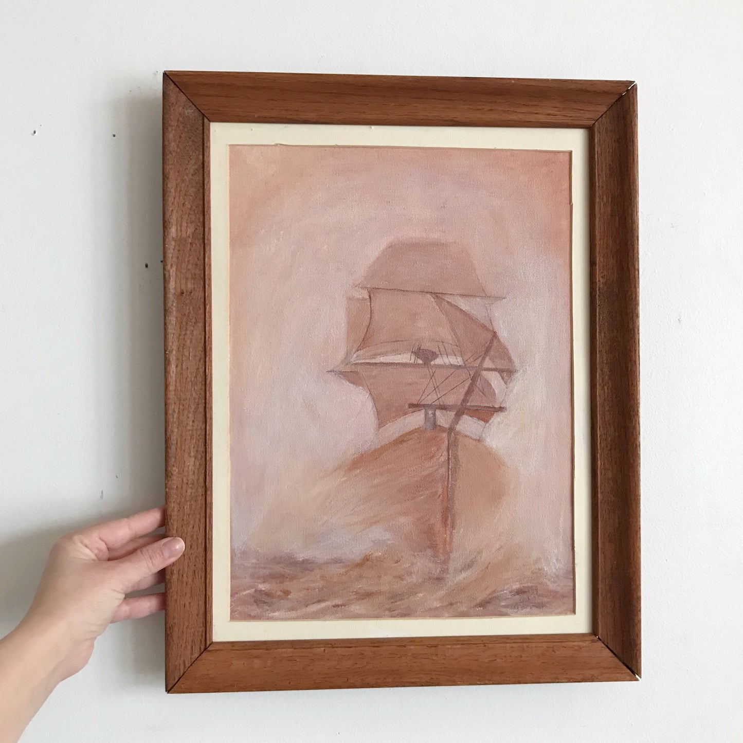 Original Framed Painting of a Ship