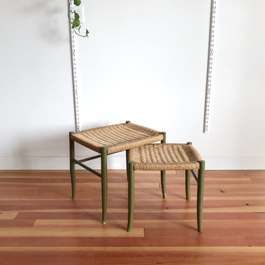 Vintage 1950's Italian Mid-Century Modern Nesting Stools