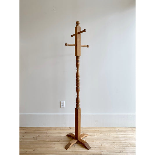 Vintage Handcrafted Wood Coat Tree