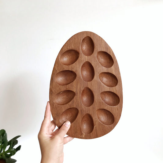 MCM Teak Egg Tray by Knobler