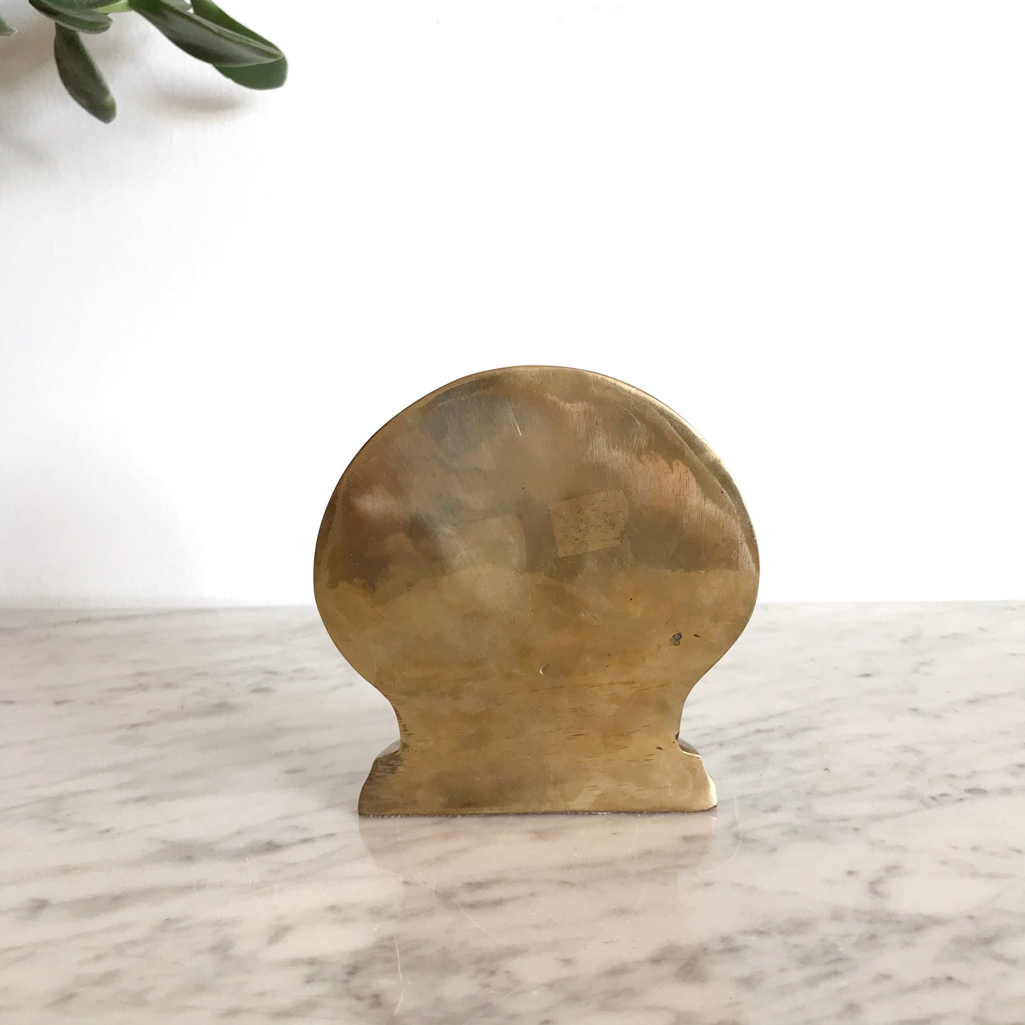 Vintage Brass Seashell Bookend