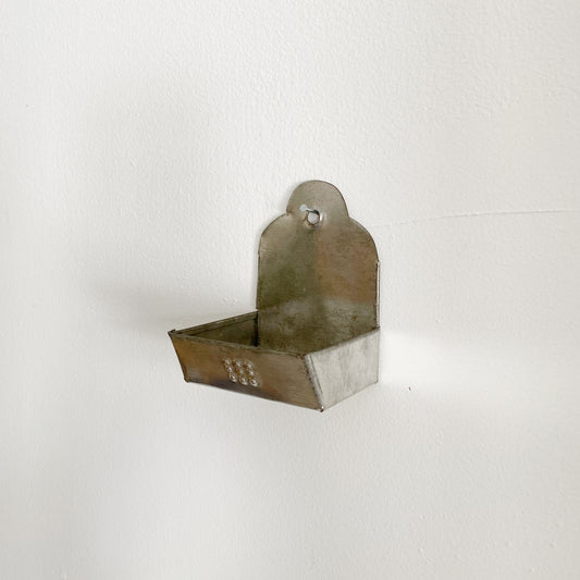 Small Vintage Metal Match Holder