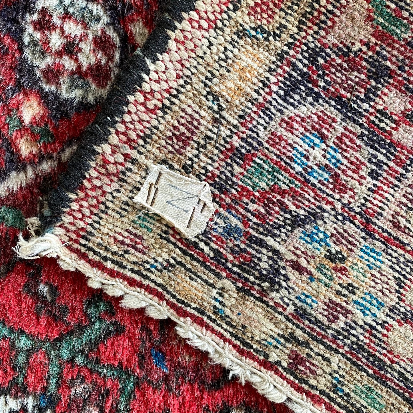 "MIRA" Vintage Hamadan Wool Rug (3'4" x 5')