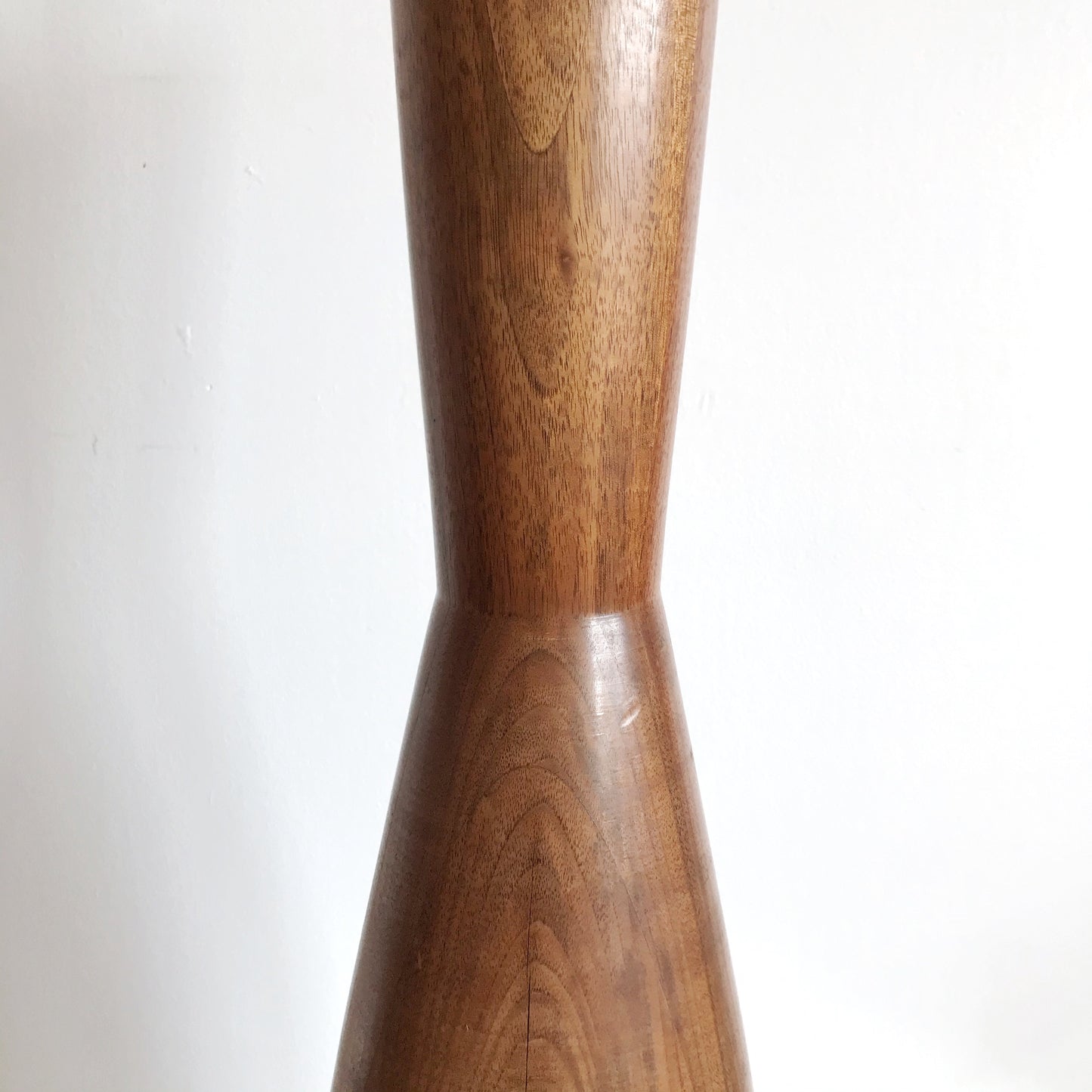 XL Vintage Mid-Century Turned Wood Lamp