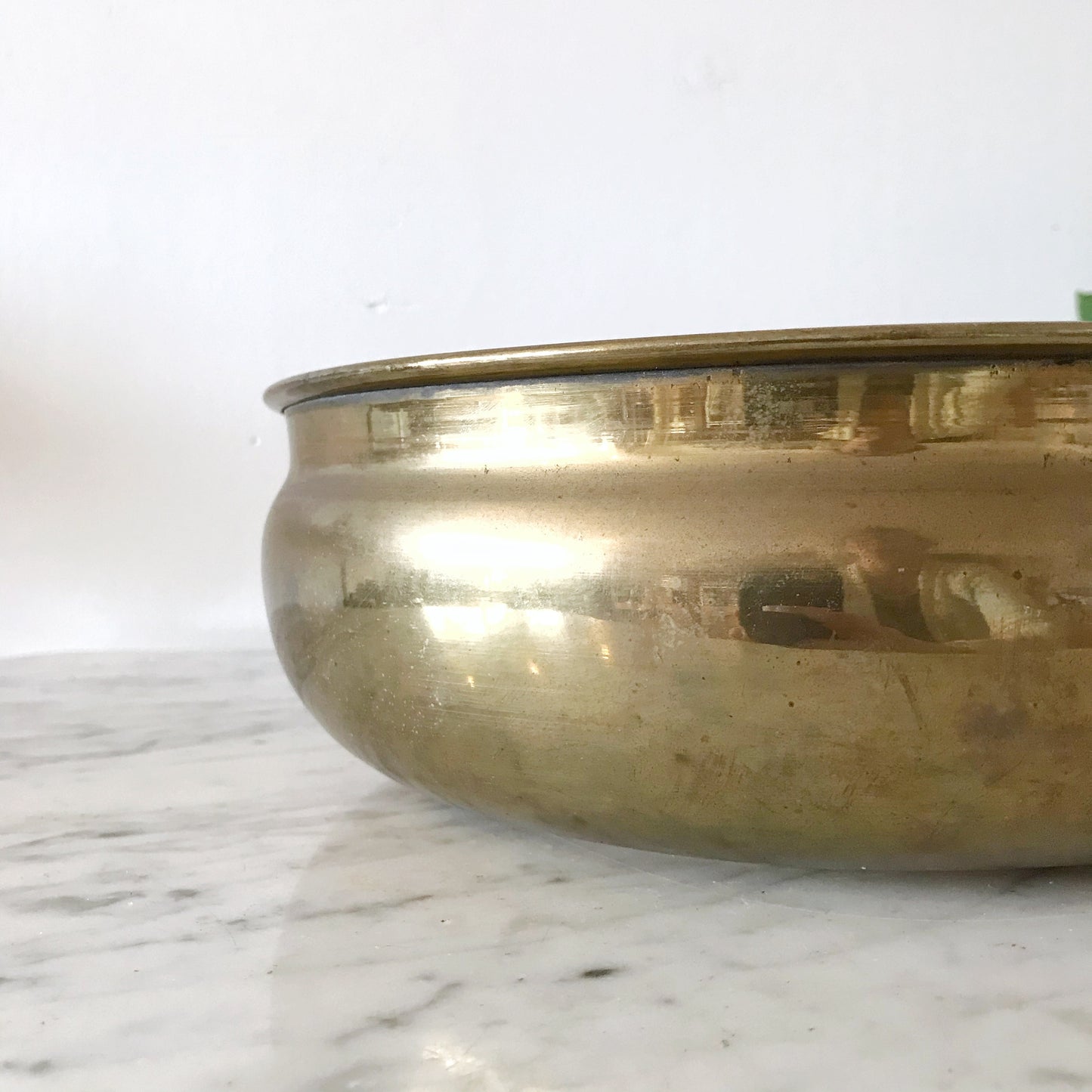 Large Vintage Brass Succulent Planter