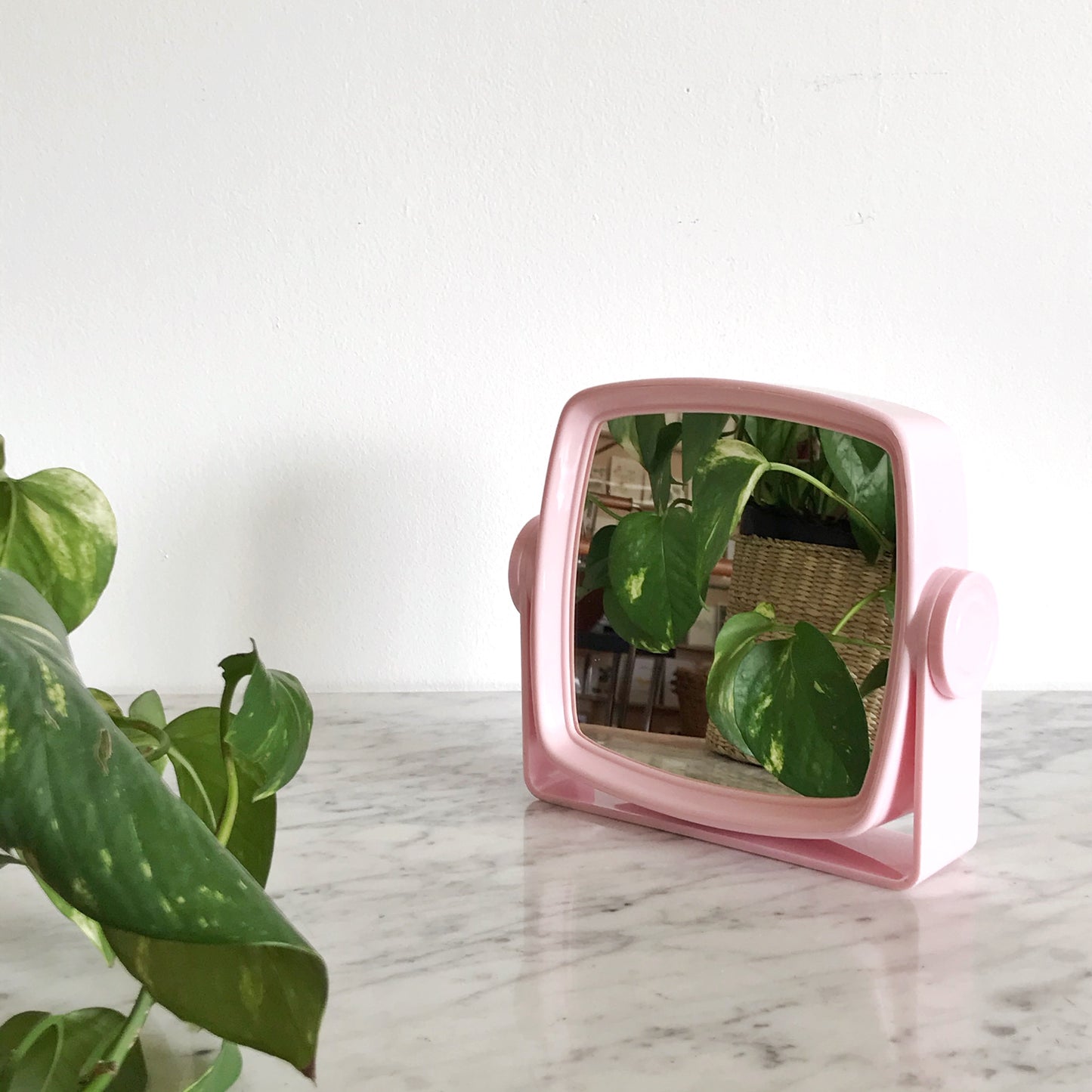 Vintage Pink Cosmetics Mirror