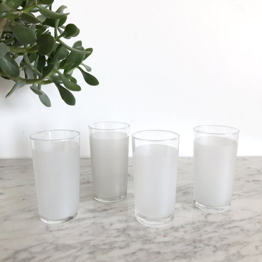 Set of 4 Medium Frosted Glasses