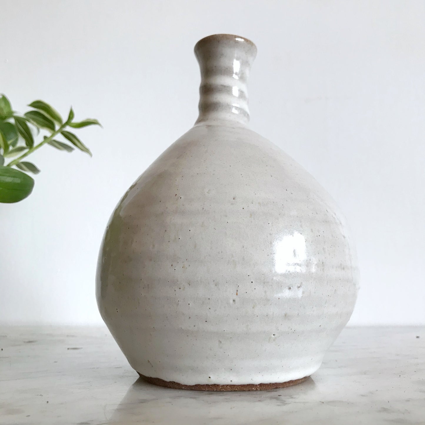Simple White Studio Pottery Vase