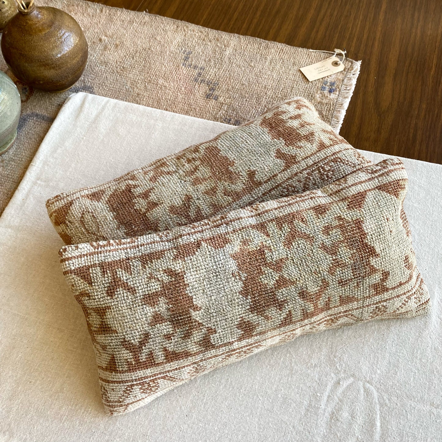 Hand-knotted Turkish Pillow Cover (8 x 16)