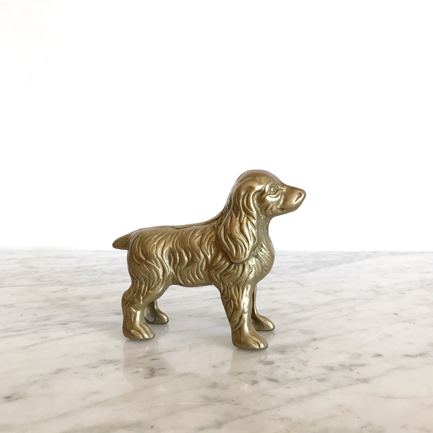 Vintage Brass Spaniel / Dog