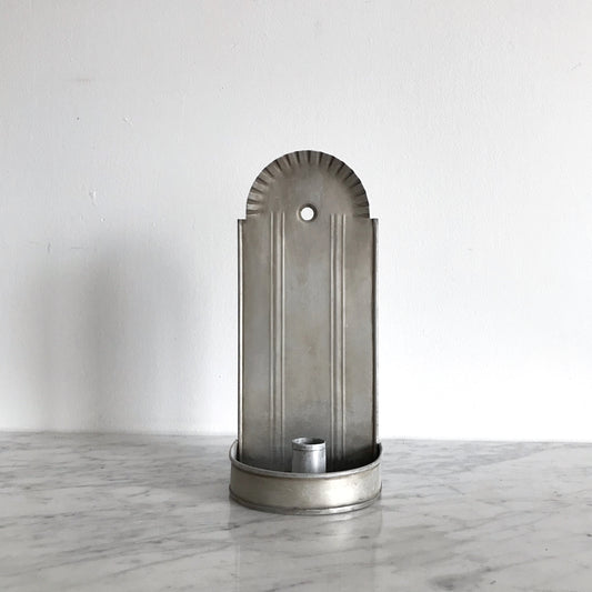 Large Vintage Galvanized Candle Sconce