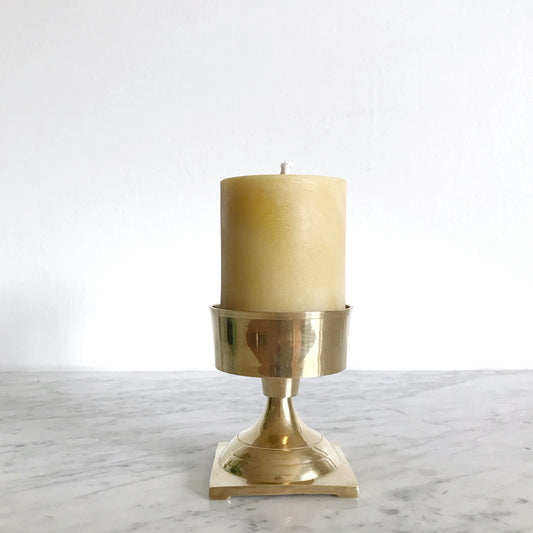 Vintage Dual-Purpose Brass Candle Holder