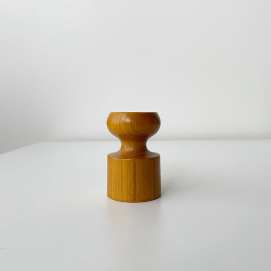 Vintage Turned Wood Dual Candle Holder