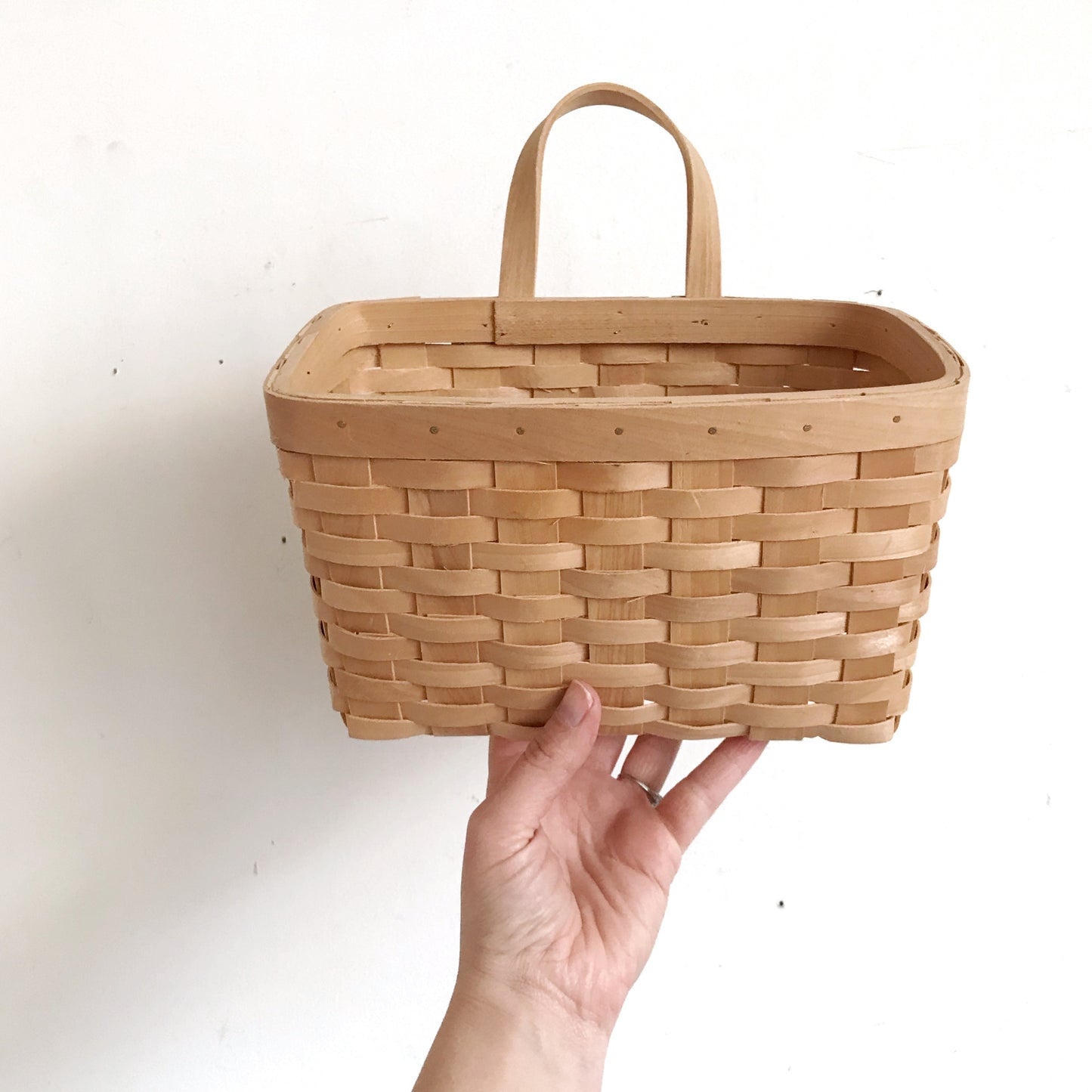 Hanging Woven Bentwood Basket