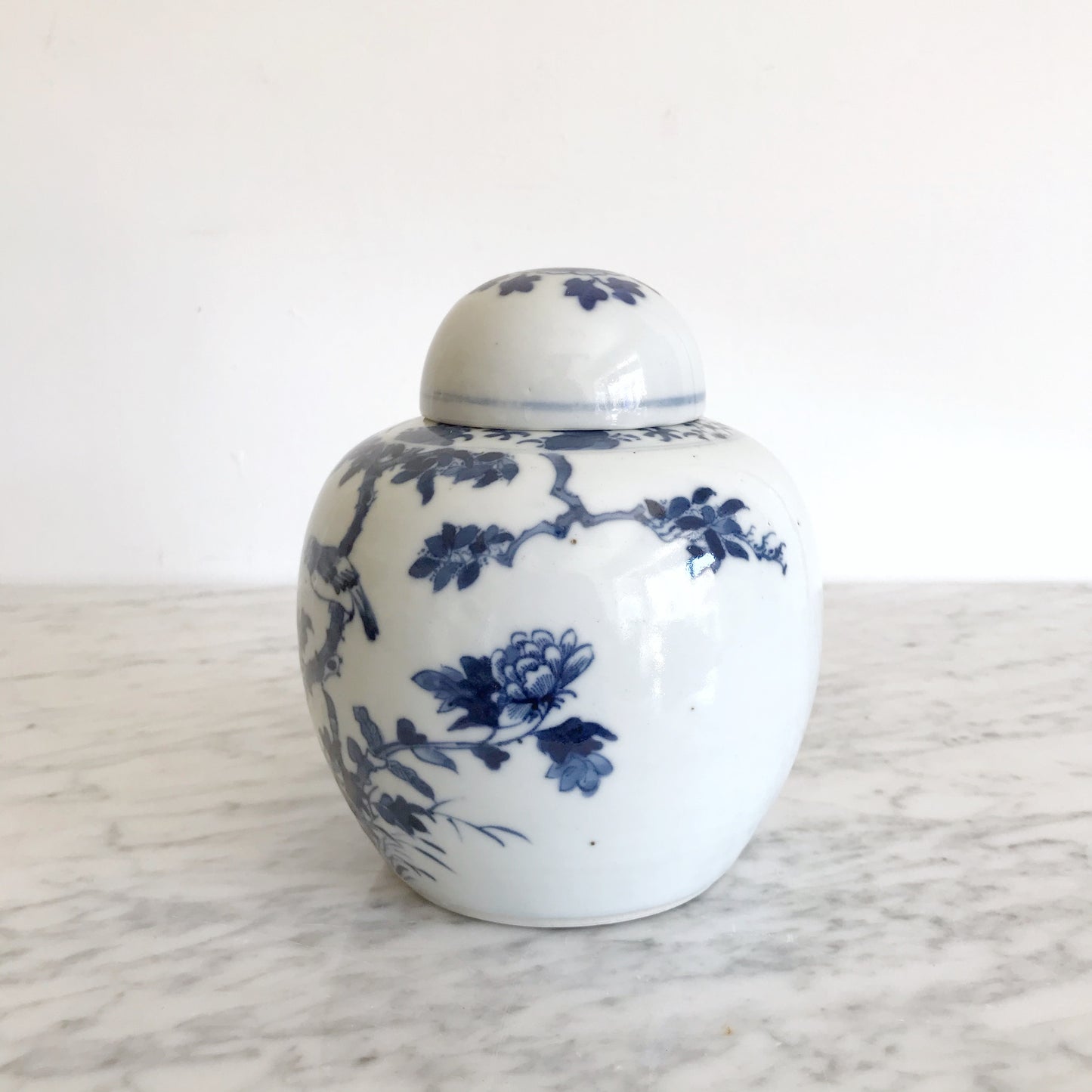 Vintage Porcelain Ginger Jar with Lid