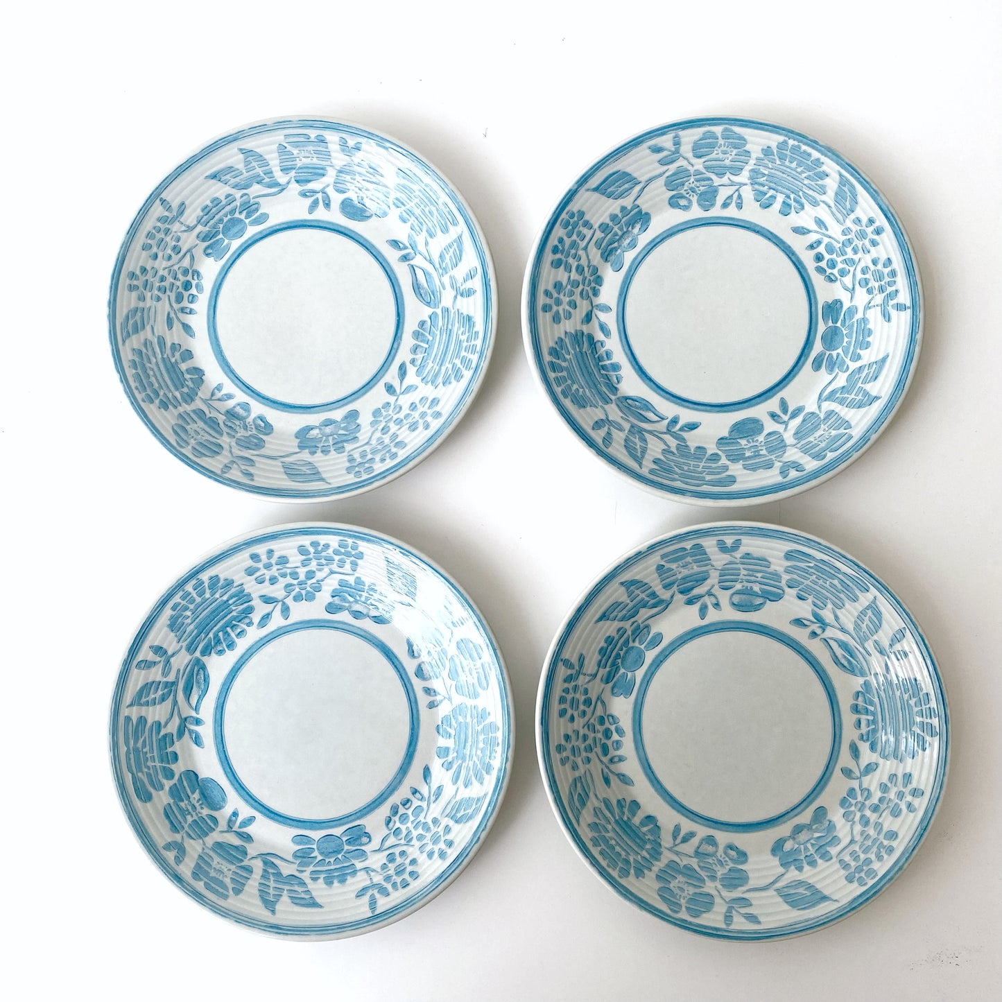 Set of 4 Vintage Small Ceramic Plates