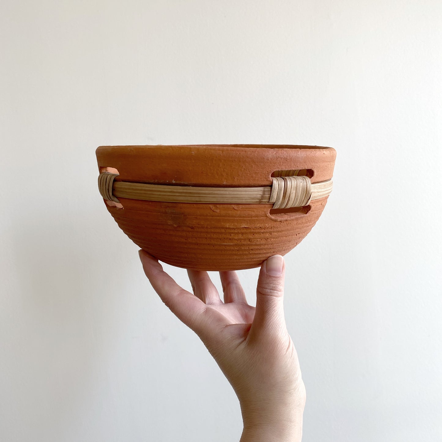 Set of Vintage Terra-cotta Clay Nesting Bowls