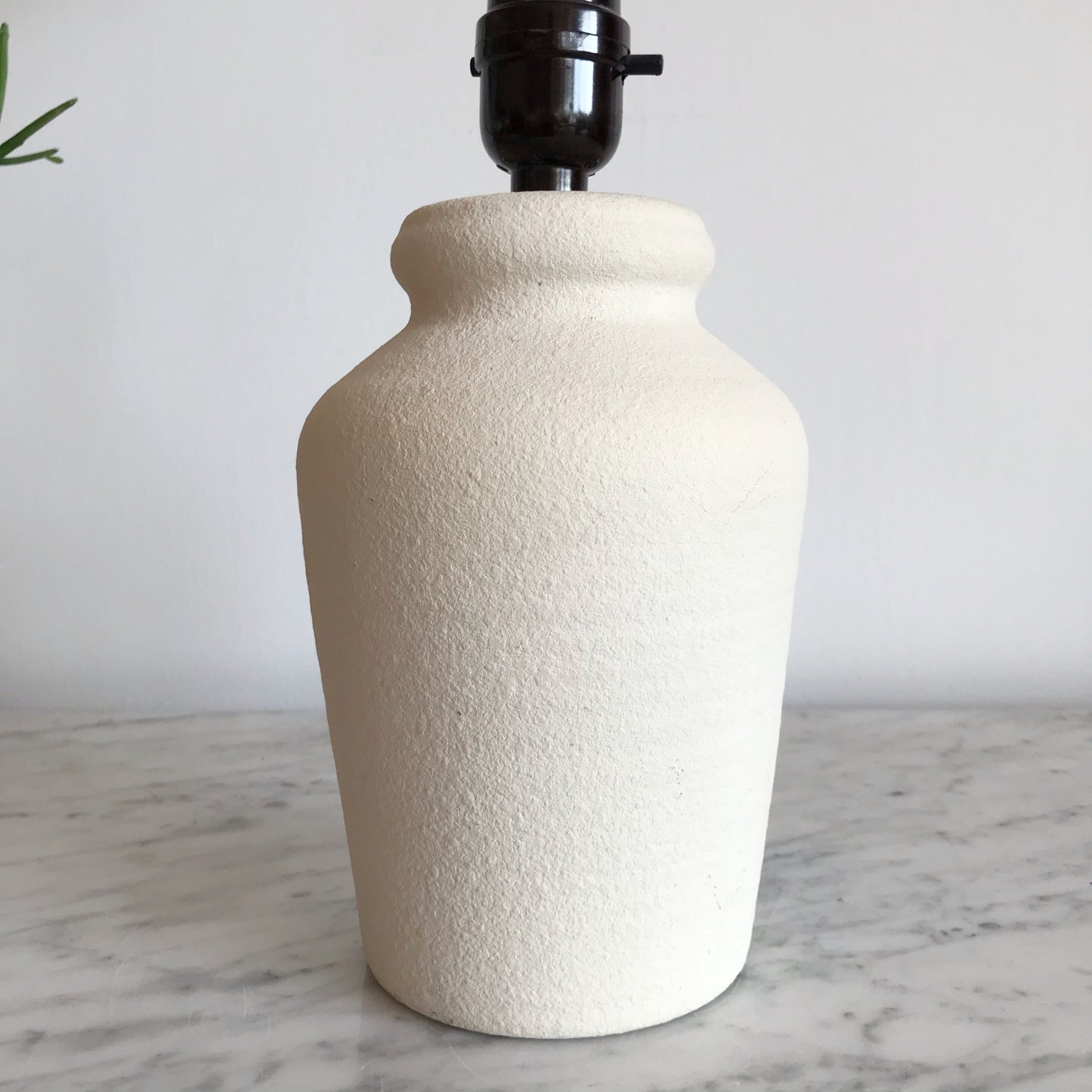 Petite Textured Ivory Ceramic Lamp Base