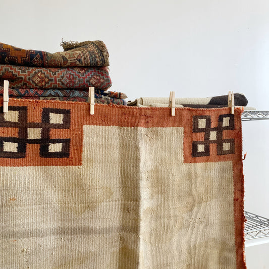 Vintage Handwoven Wool Rug / Tapestry / Wall Hanging