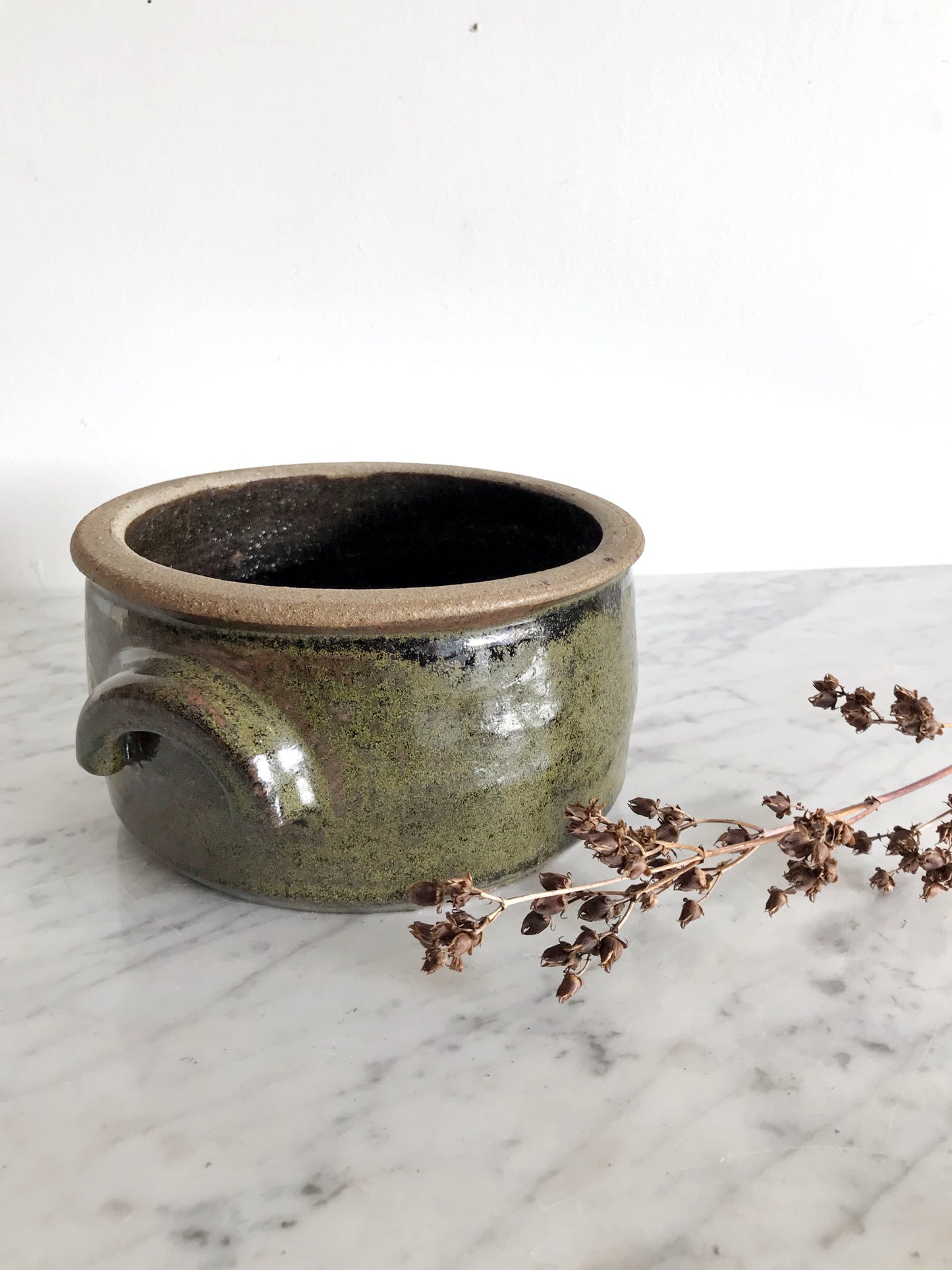 Heavy Vintage Pottery Crock / Planter