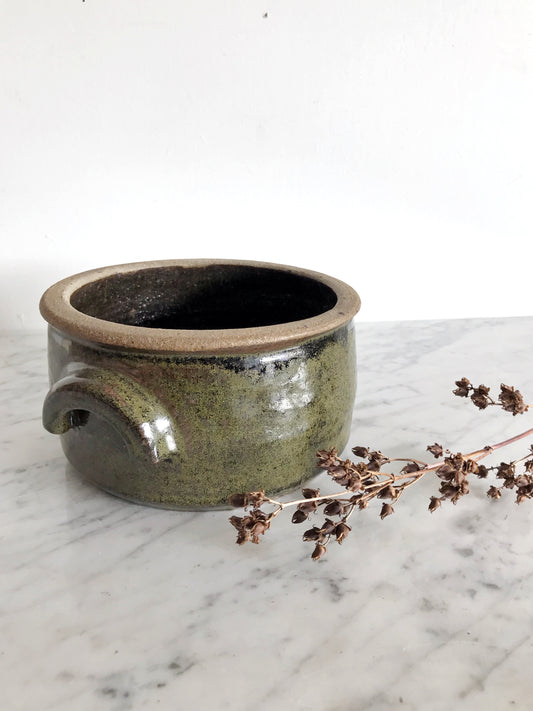 Heavy Vintage Pottery Crock / Planter