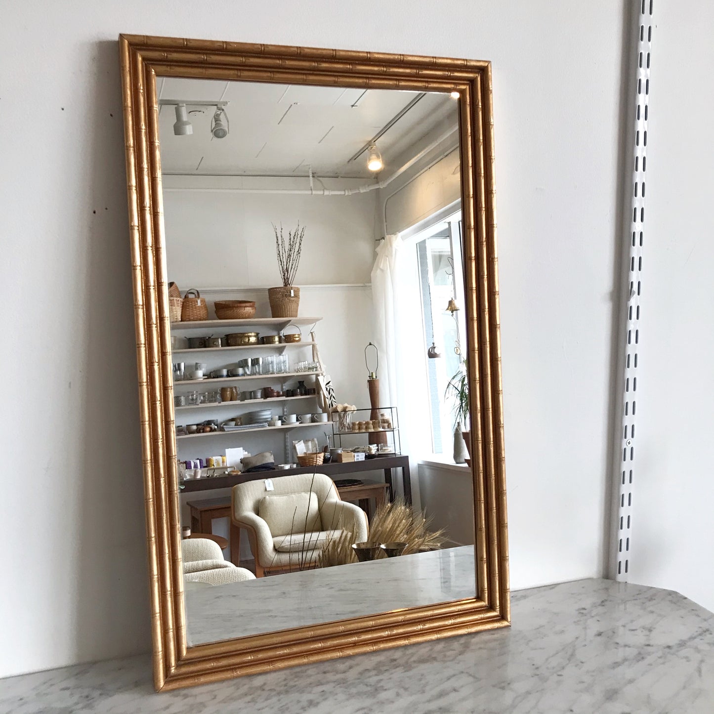 Vintage Gold Faux-Bamboo Mirror (16.25 x 26.25)
