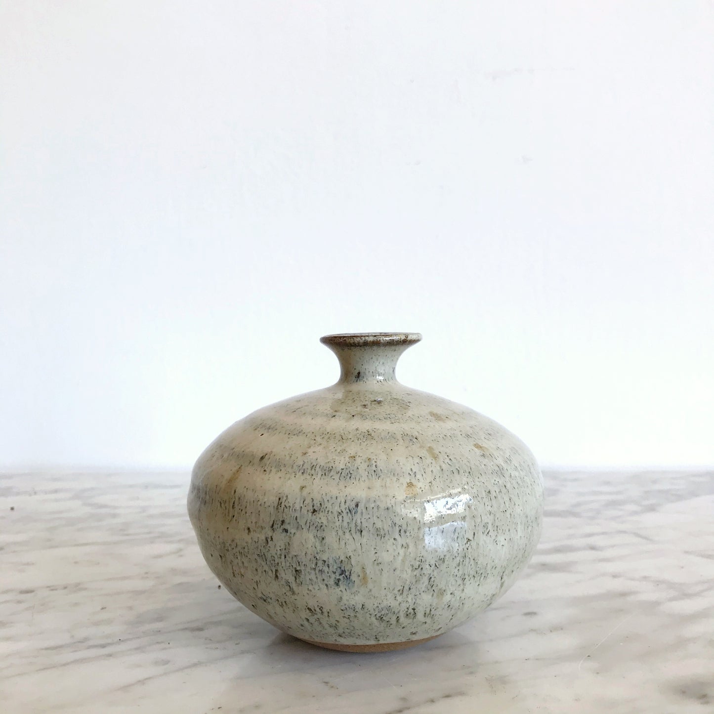 Round Vintage Pottery Vase